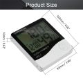 HTC-1 LCD Digital Thermometer Hygrometer Time Clock Car Indoor Outdoor Moisture Temperature Humidity Meter Tester Weather Sation. 