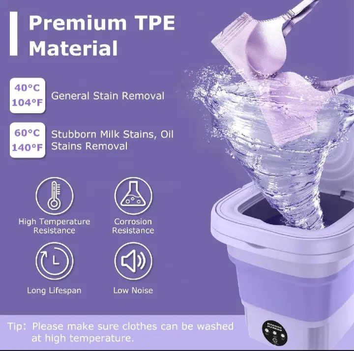 Mini washing machine - foldable washing machine - portable washing machine - electric washing machine - laundry machine for clothes - mini folding washing machine - small washing machine with dryer - mini washing turbo