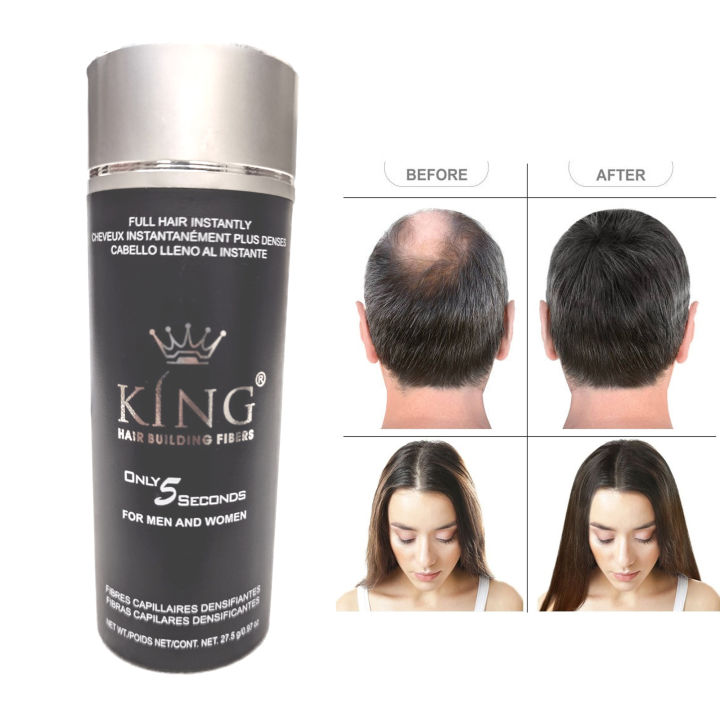 King Hair Fibers 27.5 Medium Brown best Hair building fibers and best alternative of all others and toppik