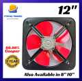 Exhaust Fan Metal Body 8/10/12 inches - 99.99% Pure Copper Winding with 1 Year Warranty. 