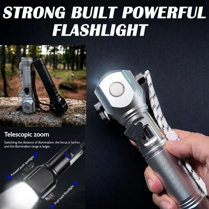 best brightest usb rechargable flashlight Huccbs 2P Rechargeable Flashlights High Lumens 1800, Magnetic Base for Work Say goodbye to disposable batteries and say hello to eco The 7 Best Rechargeable Flashlights,