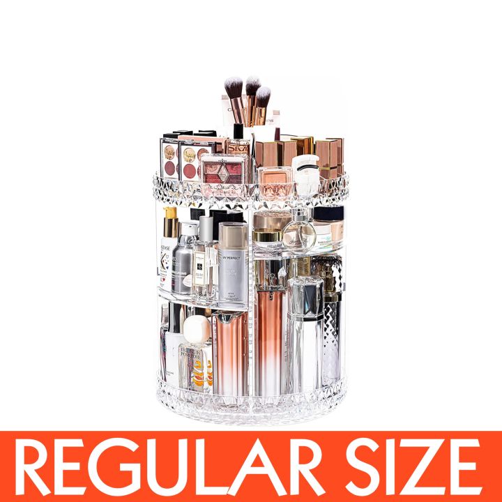 360° Rotating Makeup Organizer Stand Cosmetic Holder Acrylic Daraz.pk
