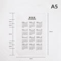 2023 A5 A6 Calendar Notebook Dividers Year Monthly Planner Transparent Bookmarks Loose-leaf Notebook Agenda Notes Pads Dividers. 
