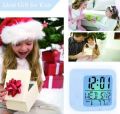 Dice Table Alarm Clock – Time and Temperature Digital Display Battery Operated Alarm Clock (Colorful). 