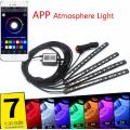 Bluetooth APP Car Interior Atmosphere Light Foot Light - RGB 12v. 