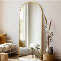 Decorifey Full Length Wall Mounted Mirror with stand For Living Room , Full Length Standing Mirror , Long Wall Standing Mirror,Full Size Standing Mirror For Bedroom ,Full Size Standing Mirror With Stand ,Standing Floral Mirror With  stand. 