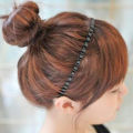 Mens/ Womens Metal Wavy Football Headband Hairband with Teeth Black Soccer Sports Headband. 
