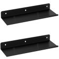 Pack of 2 Wall Mount Floating Kitchen Accessories Storage Shelf Rack Organiser. 