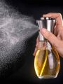 Oil Sprayer Mister Dispenser Olive Oil Bottle Atomizer Cooking Refillable Glass 200ml for BBQ Roasting Kitchen Salad Baking Frying with Mini Funnel. 