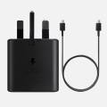 Samsung 45w Charger 3pin with 1.8 C2C Cable Black. 