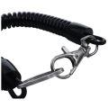 Lobster Clasp Black Spring Stretchy Coil Cord Strap Keychain Key Chain Rope. 
