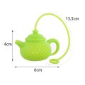 Pack of 5 Teapot Shape Tea Strainer Silicone Tea Bag Infuser Leaf Filter Diffuser. 