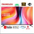 8kT 40 inch Smart 4k Frameless led TV Wi-Fi Supported  40 inch Android Frameless led TV Wi-Fi Supported. 