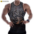 Fashion Print Cobra Kai 3D Printed tank tops men women movie vest summer Cobra Kai singlets sleeveless hip hop oversized top 6XL. 
