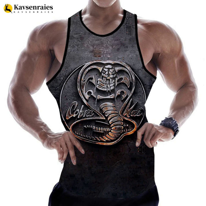Fashion Print Cobra Kai 3D Printed tank tops men women movie vest summer Cobra Kai singlets sleeveless hip hop oversized top 6XL