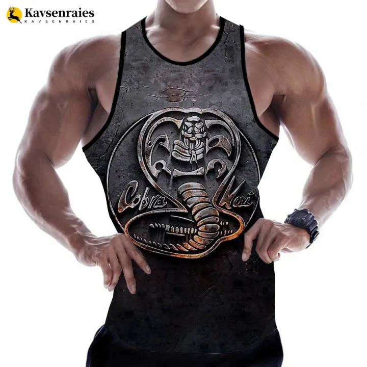 Fashion Print Cobra Kai 3D Printed tank tops men women movie vest summer Cobra Kai singlets sleeveless hip hop oversized top 6XL