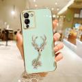 FELMYST Mascot Case For Infinix Note 12 G96 3D Luxury Reindeer Gold Plated  Mobile Phone Casing Square Pendant Inlaid Brick Girl Boy Gift Soft Shockproof Cover Cases. 