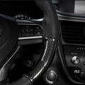 Universal Carbon Fiber Steering Wheel Cover Unstitched Leather Black Soft Anti Slip Sport Hand Stitches. 