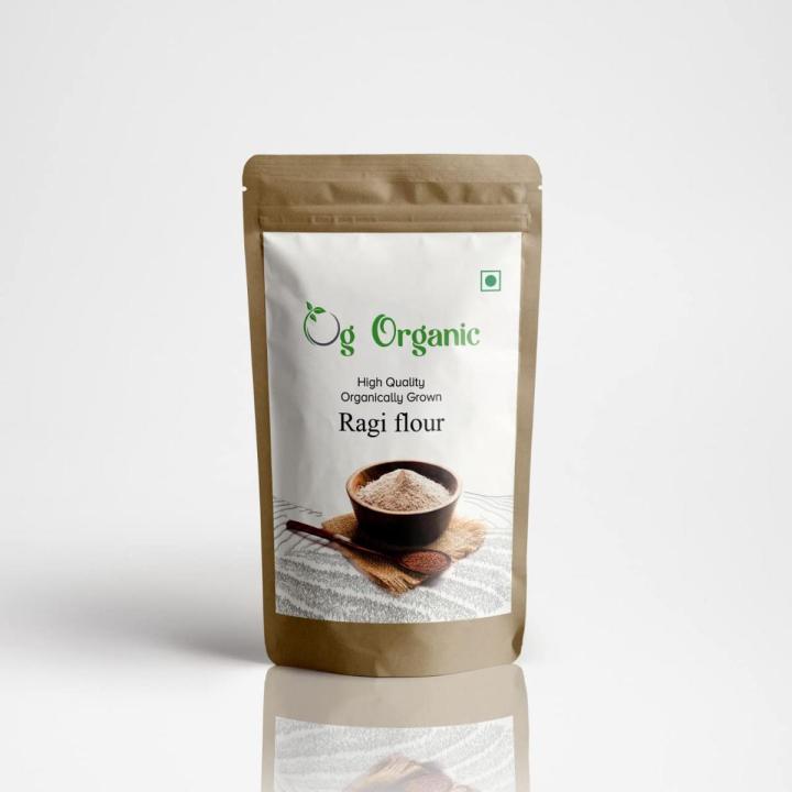 Organic Ragi Flour (500 gms) | Fresh Chakki Ground Aata | Finger Millet Flour | Gluten Free | Healthy Breakfast | Rich in Protein | High Calcium, Iron,...