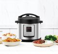 Nutricook Smart Pot Eko ON, 1000 Watts - 9 In 1 Electric Pressure Cooker, 6 Liters, 14 Smart Programs, Brushed Stainless Steel/Black, Silver/Black. 