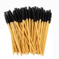 Eyebrow Mascara Wand Eyelash Spoolie Brush 50 pcs/set Wholesale Disposable Lash Wands Eyelash Extension Brush-shiny purple. 