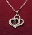Golden Luxury S Alphabat Double Heart Shaped Locket. 