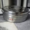 7 Partitions Large Spices Container Round Box Stainless Steel. 