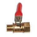 Female x Male 1/4inch Brass Fluid Air Gasoline Ball Valve Shut Off Switch Lever, Switch Valves. 