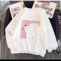White Panda Fleece Full Sleeves Pull Over Sweatshirt For Women - Stay Cute And Comfy With A White Panda Sweatshirt. 