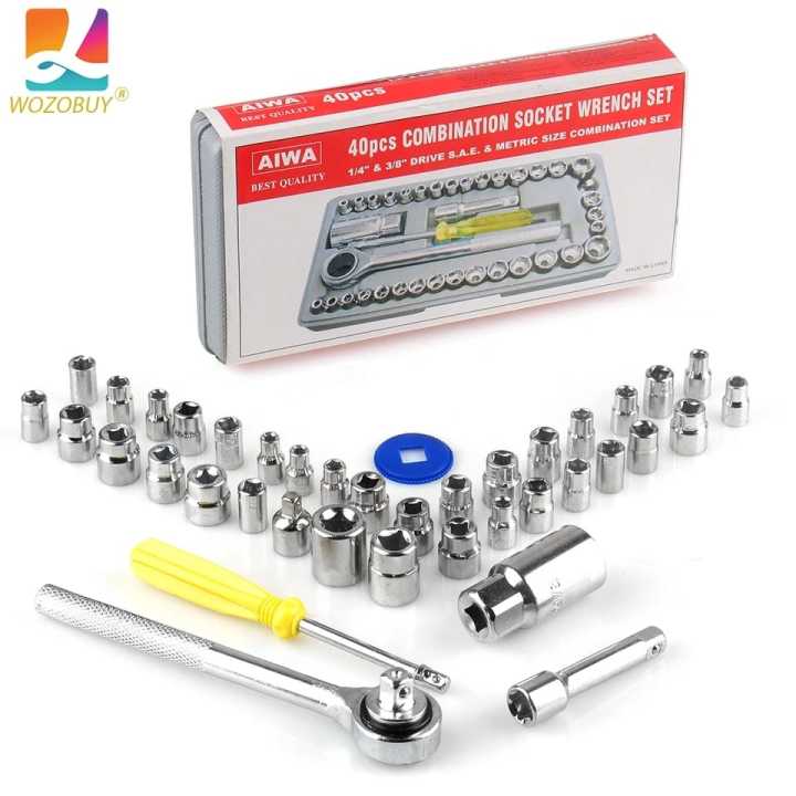 Original 40 Piece Toolkit Tool Kit with Socket Ratchet Wrench Set, Goti ...