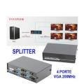 VGA SPLITTER 4 PORT 200 MHZ / 4 Ports VGA Splitter High Quality Video Distribution Switch. 