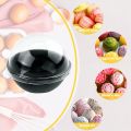 50 Pack Clear Plastic Mini Cupcake Container, Individual Packaging Treat Boxes with Dome Lids for Mini Muffin Macaron. 