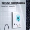 FOLDABLE HIDDEN STORAGE CABINET, WALL MOUNTED HIDDEN STORAGE BOX. 