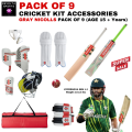 Latest GN Hypernova Gen 1.3 Junior Cricket Bat & Pack of 9 | Juniors ( Age 10 to 15 years ) Cricket Kit Pack of 9 Accessories | 2022 GN Latest Cricket kit for Junior and Beginners Level. 