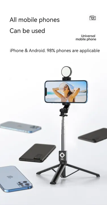 4in1%20B11S%20Selfie%20stick%20110%20CM%20Tripod%20Chargeable%20Bluetooth%203%20Colors%20Light%20for%20Tiktok%20Youtube%20Videos%20Photography%20and%20Vlogging%20-%20Image%204