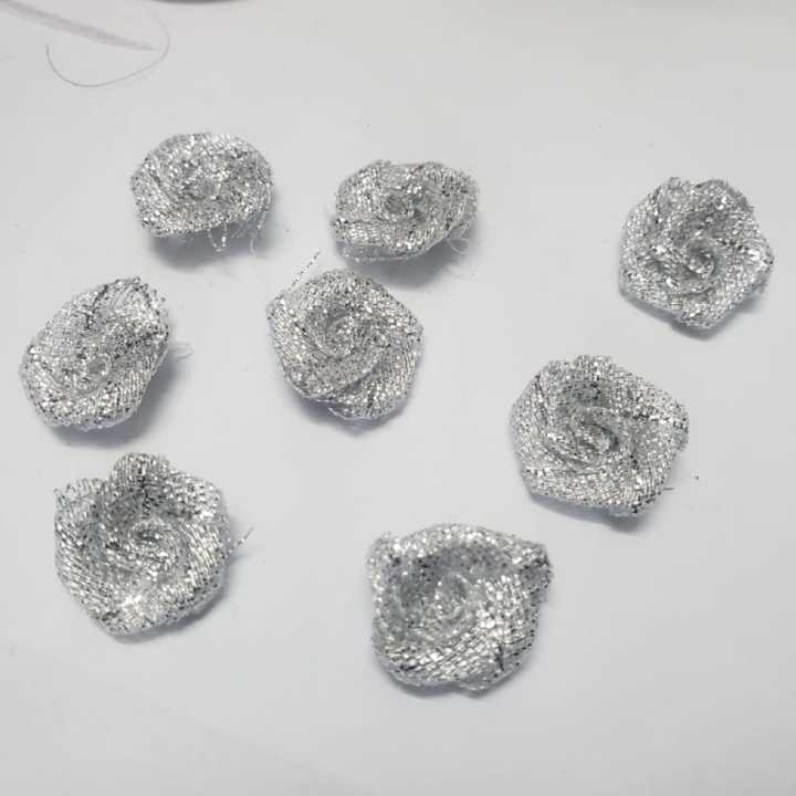 10%20Pcs%20Beautiful%20Silver%20Shiny%20Roses%20Size%201.6cm%20DIY%20Crafts%20-%20Image%202