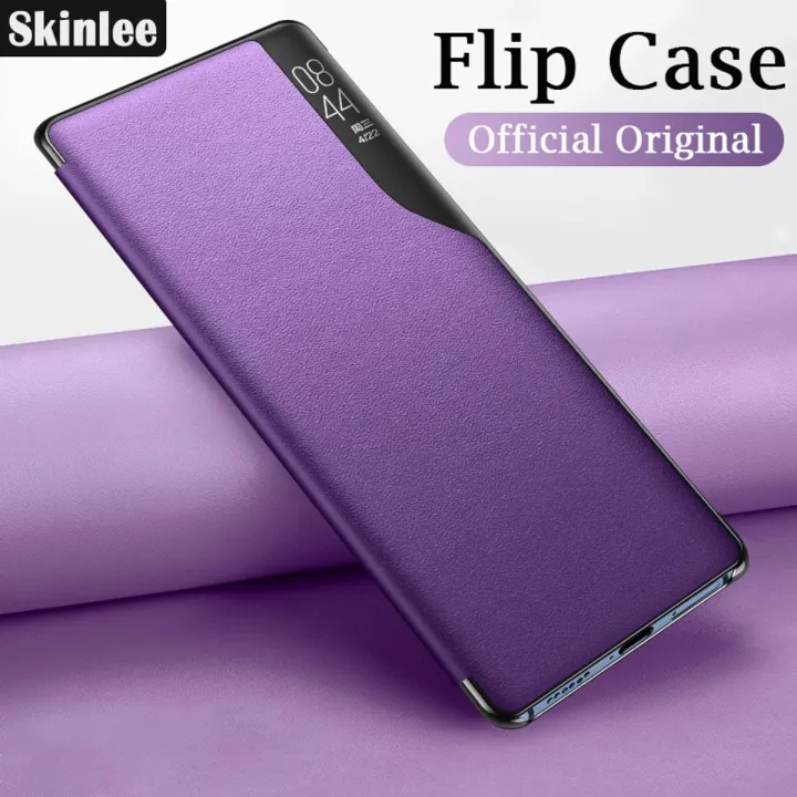 For Samsung Galaxy A73 Flip Cases Smart Transparent View Phone Case for Samsung A73 Window Flip Leather Phone Cover