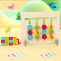 Montessori learning Four-color game for Toddlers kids boys and girls children's wooden color classification game logical thinking training teaching aids early education educational toys for kids Best Gift Birthday Kids. 