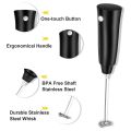 Electric Milk Frother, Handheld Foam Maker, Coffee Mixer with Stainless Steel Whisk, Hand Foamer Blender. 