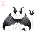 Realistic Devil Wings with Hair Band Perfect for Halloween Cosplay Photography Ultralight Costume Prop. 