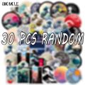 10/30/50PCS Cartoon Sea Wave Spray Round Stickers Graffiti Skateboard Guitar Luggage Laptop PVC Decals Sticker Kid DIY Toys F5. 