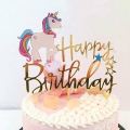 Unicorn Cake Topper For Unnicorn Theme Birthday Decoration - Unicorn Theme Cake Topper For Kids Birthday Party. 