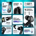 WKSHOP Air 31 Transparent Wireless Earbuds Bluetooth 5.3 TWS Earphones HD Bass Touch Control Noise Reduction Gaming Earbuds Long Battery Stereo Sound Compatible with Android iOS Mobile Phones Charging Case Low Latency Handsfree Music Ear Buds. 