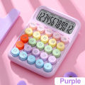 SF 12 Digits Candy Style of Calculator Large Display Mechanical Round Button Study Student Office Fashion Stationery. 