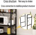 Kitchen Storage Shelf,Microwave Stand,Kitchen Storage Rack, Large Capacity, Does Not Take Up Space, Multi-Functional Floor-Standing Multi-Layer Storage Rack 60×38×120cm Blackwalnut. 
