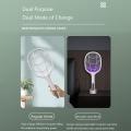 Rechargeable Electric Mosquito Killer Racket 2 In 1 LED Flash Light. 