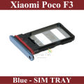 Xiaomi Poco F3 SIM Tray Sim Jacket Sim Slot Sim Door For Xiaomi Poco F3 - Blue. 