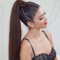 45/55/65cm Super Long Straight Clip In Tail False Hair Ponytail Hairpiece With Hairpins Synthetic Pony Tail Extensions. 