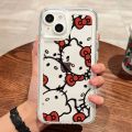 tty 2 Cartoon Ki XR 7 12 13 14 13Sanrio Full Screen Cute Hello Kitty Transparent Phone Case for iPhone 15 PRO MAX 11 PRO XS8 Plus Years Old. 
