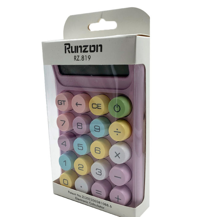 Runzon%20RZ%20819%20Colourful%20Mechanical%20Key%20Electronic%20Calculator%20KS%20-%20Image%202